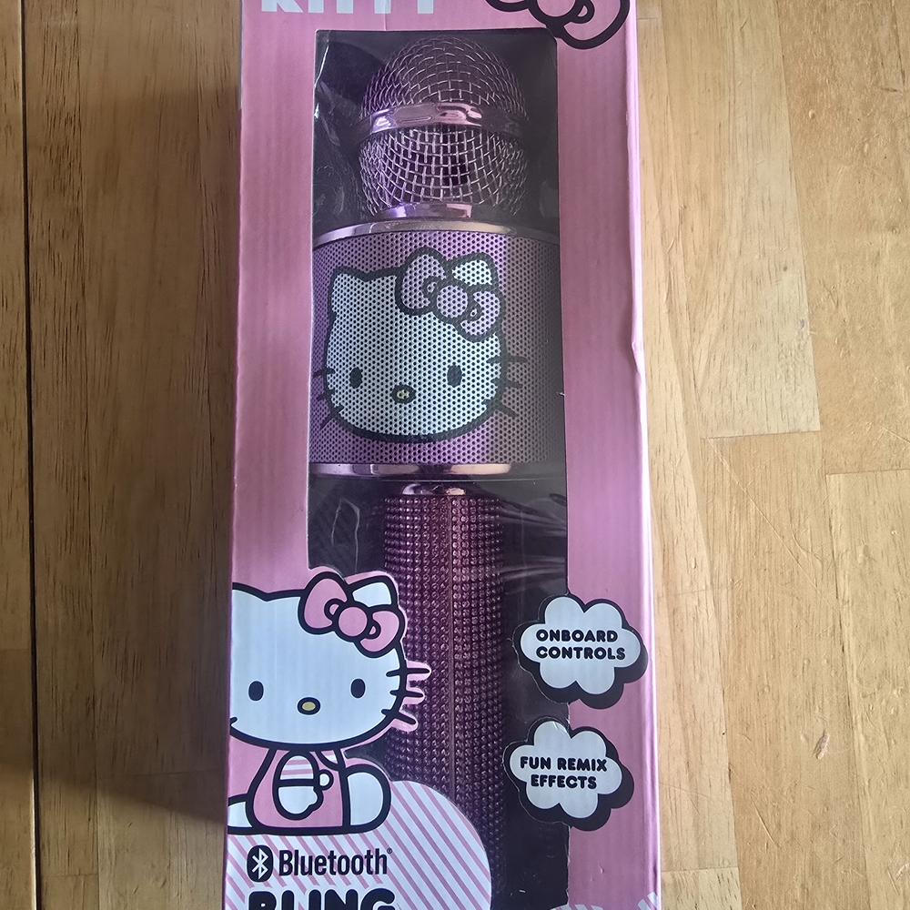 Hello Kitty Pink Bluetooth Karaoke Microphone